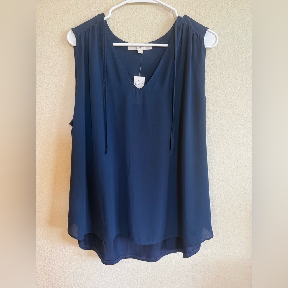NWT LOFT Navy Blue Sleeveless Top